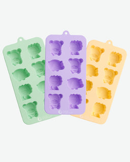 Nutra Organics Silicone Gummy Moulds with animal shapes in packaging on a white background
