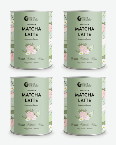 Buy 4 get 25% off Collagen Strawberry Matcha Latte